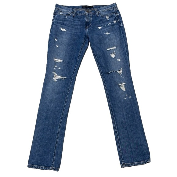 Joe's Jeans Women's 30 Blue Shae Distressed Denim Cigarette Skinny - Picture 1 of 13